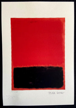 Mark Rothko Lithograph Coa Signed Numbered Limited 180 Ex Stamp