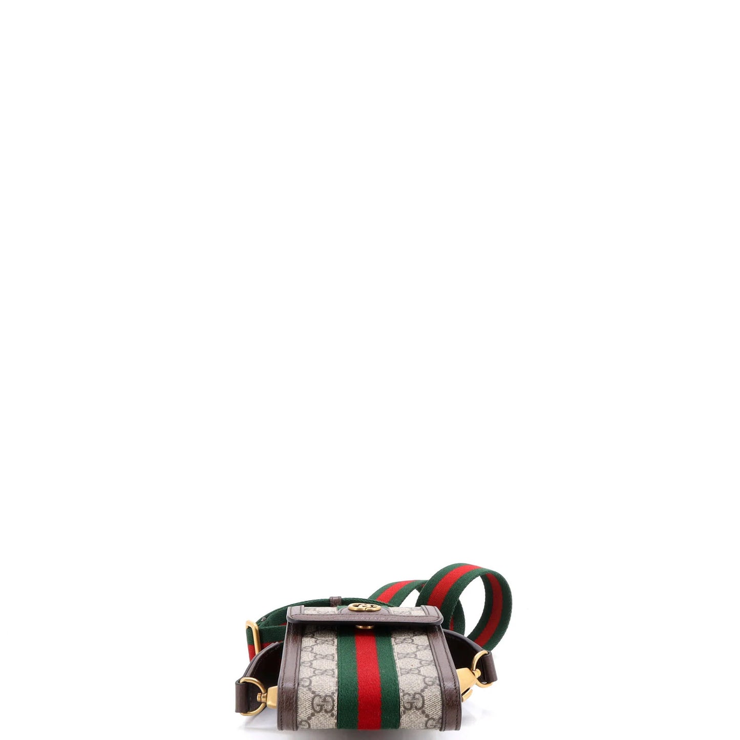 Gucci Ophidia Detachable Wallet Vertical Crossbody Gg Coated Canvas Mini