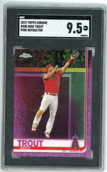 Mike Trout 2019 Topps Chrome Pink Refractor #200 Sgc Mt 9.5