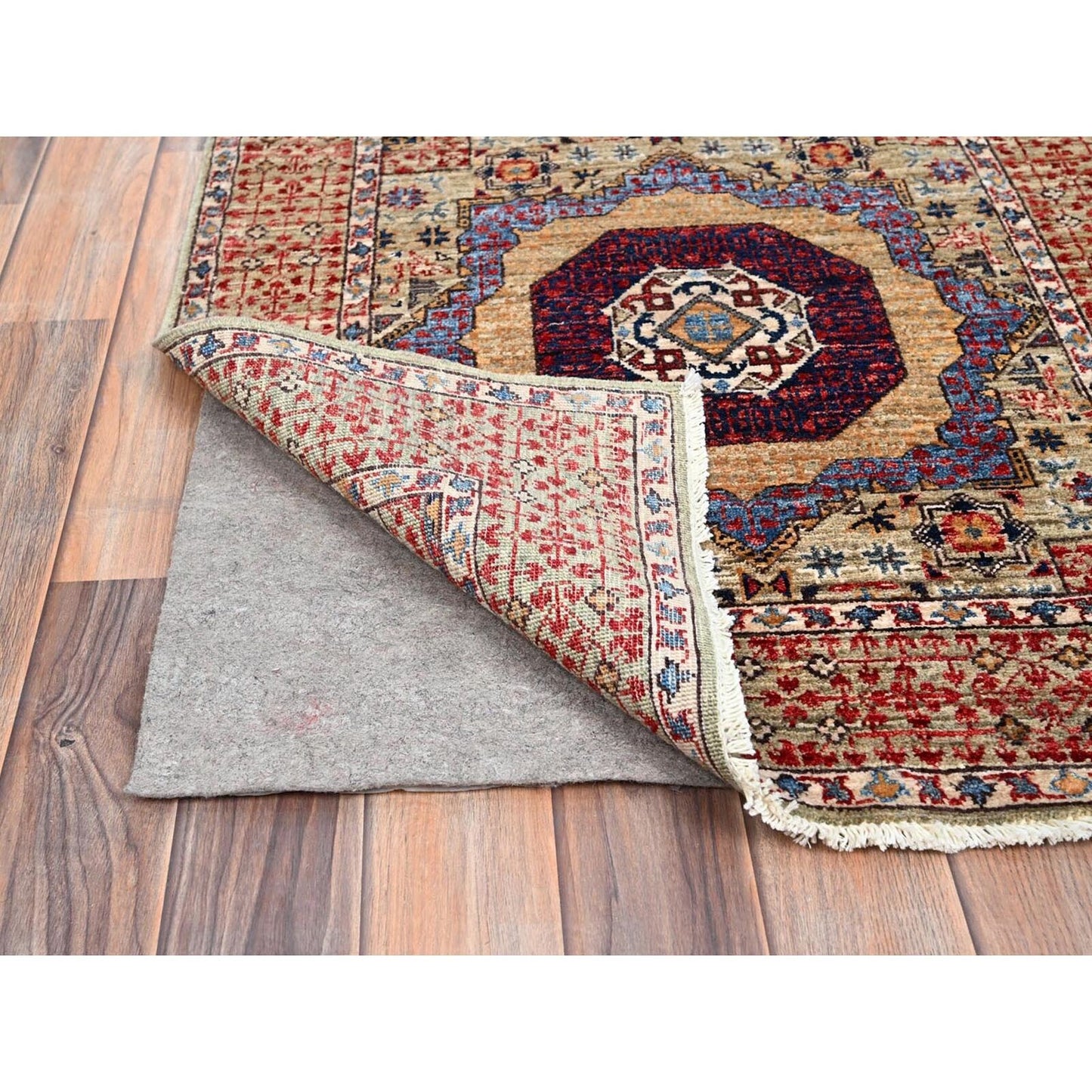 2'7"X15'10" Brown Hand Knotted Wool Mamluk Dynasty Xl Runner Oriental Rug