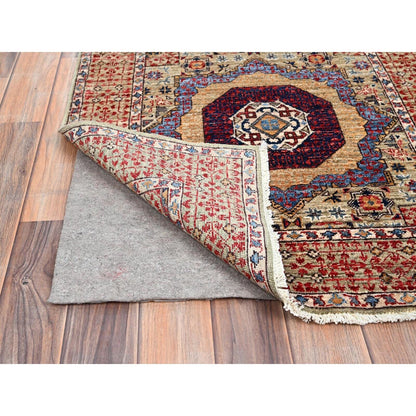 2'7"X15'10" Brown Hand Knotted Wool Mamluk Dynasty Xl Runner Oriental Rug
