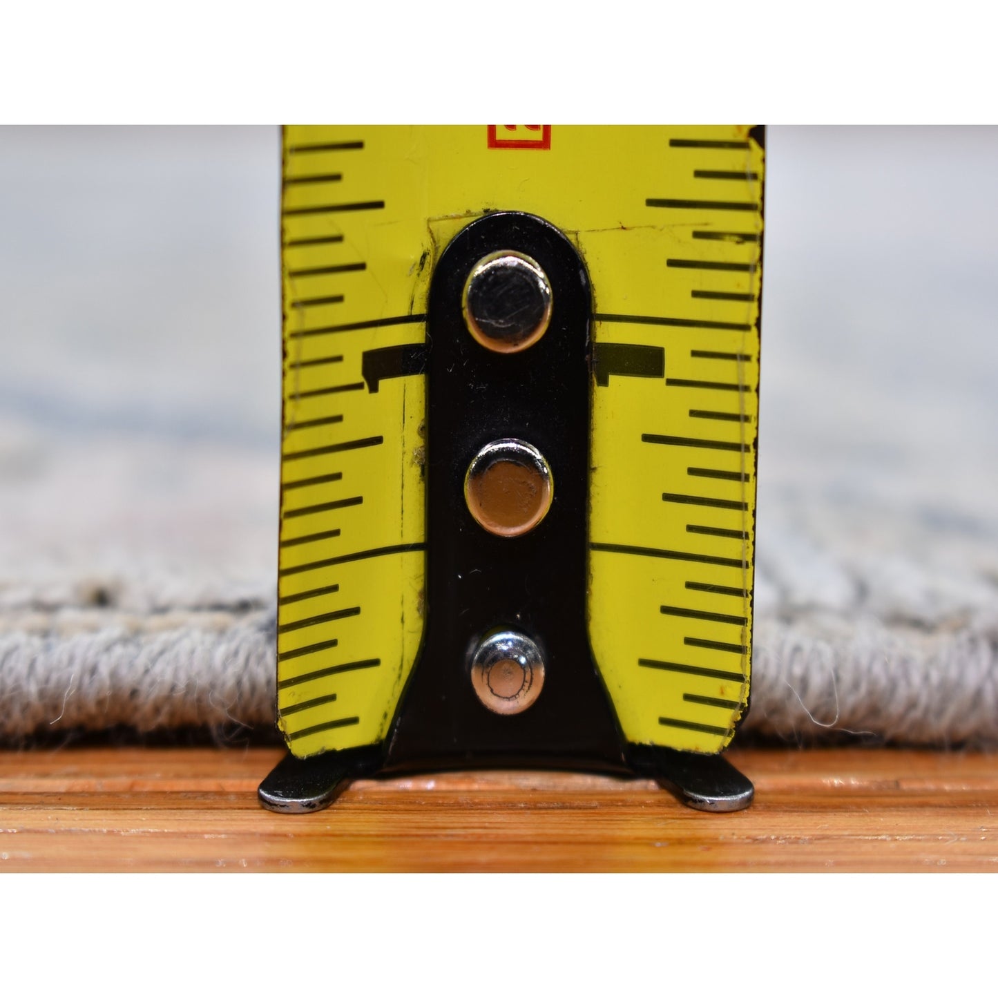 Rug 3'x5'5" Large Elements with Pastels Silk with Textured Wool Hand Made