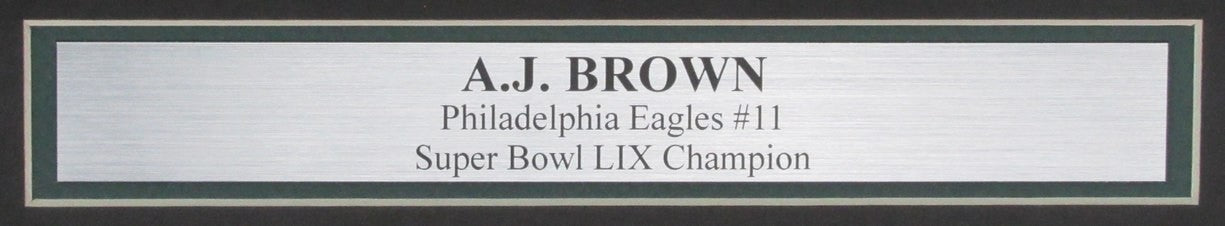 A.J. Brown Signed Philadelphia Eagles Sb Lix 16X20 Photo Framed Beckett 192822