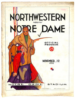 11/12/1932 Northwestern Vs. Notre Dame Program