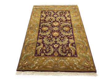 Handmade Thick Pile Oriental Rug Floral Style