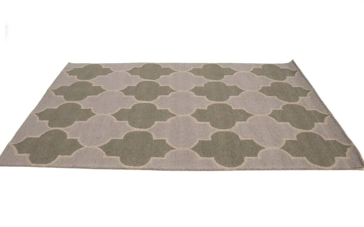 Multicolored Trellis Design Foyer 5X8 Hand-Tufted