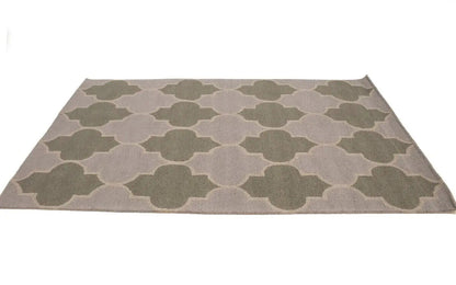Multicolored Trellis Design Foyer 5X8 Hand-Tufted