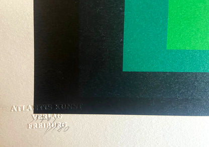 Josef Albers Lithograph Coa Signed Op Numbered - Piet Mondrian