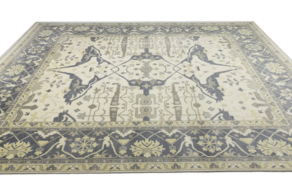 Handmade Oushak Oriental Rug 12X15 Ft Oversized