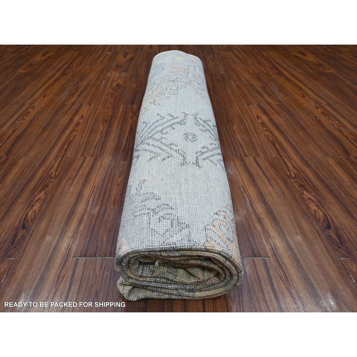 8'3"X10' Silver Chalice Gray Vegetable Dyes Angora Oushak Oriental Rug