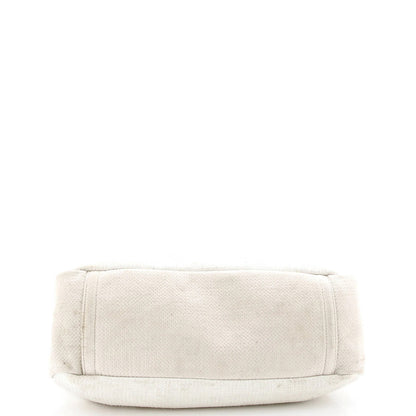 Chanel Deauville Logo Shopping Tote Printed Raffia Large