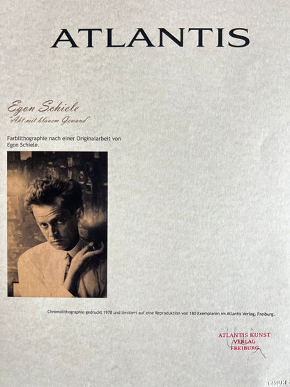 Egon Schiele, Lithograph From An Painting Coa Signed In Pen Numbered