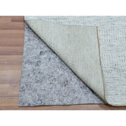 2'5"X15'10" Stonington Gray Modern Wool Hand Knotted Undyed Xl Runner Rug