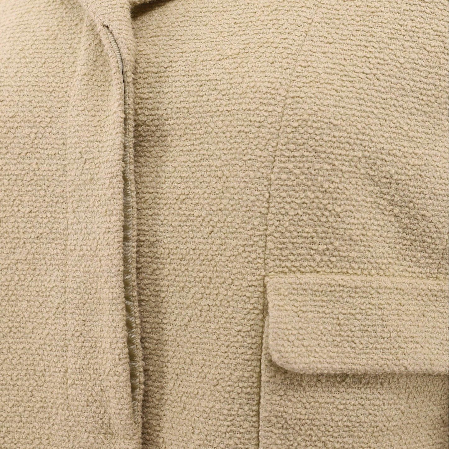 Chanel Women'S Vintage Two Pocket Long Jacket Tweed