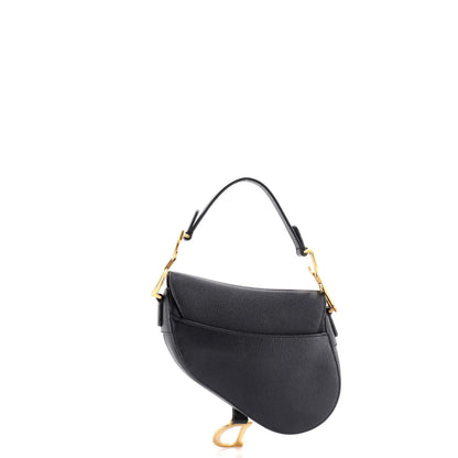 Christian Dior Saddle Handbag Leather Mini