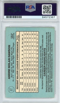 Andre Dawson Autographed 1986 Donruss Card (Psa)