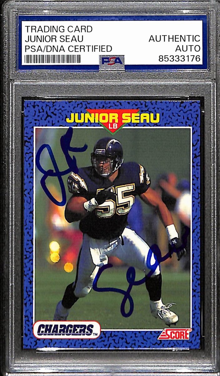 Junior Seau Hof Signed/Autographed 1991 Score