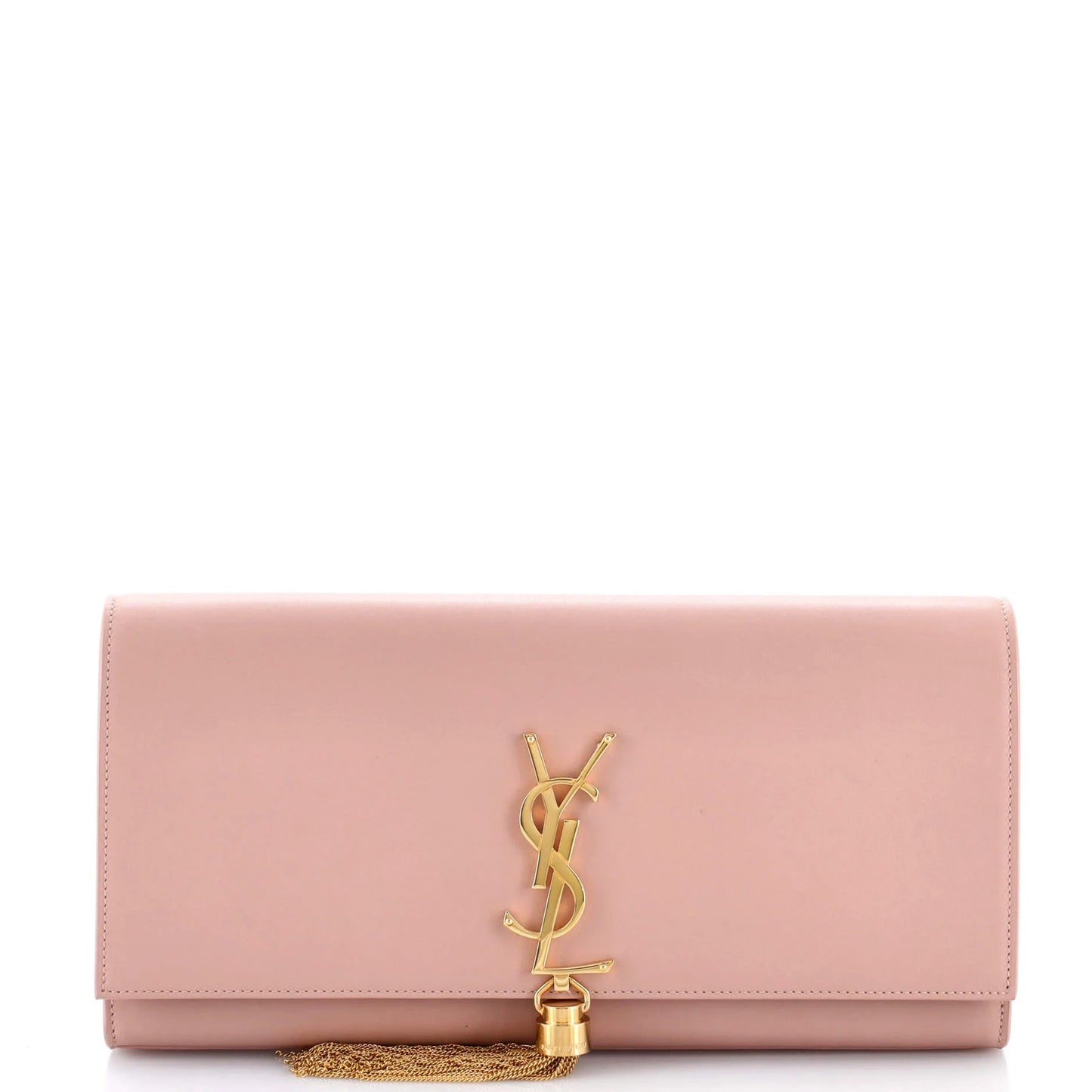 Saint Laurent Classic Monogram Tassel Clutch Leather Long