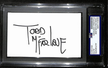 Todd Mcfarlane Signed/Autographed Index Card Cartoonist Psa/Dna 193838