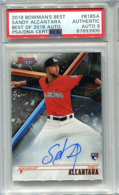 Sandy Alcantara 2018 Bowman`S Best #B18Sa (Psa)
