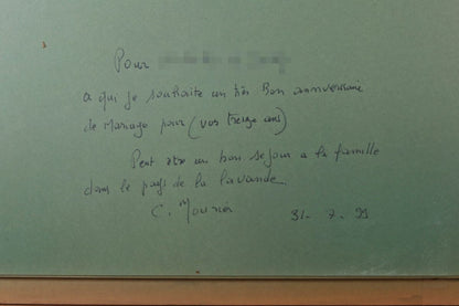 Claude Mourier France Signed Oil Painting Lavender Fields Of Haute Provence F12