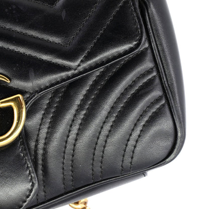 Gucci Gg Marmont Flap Bag Matelasse Leather Small