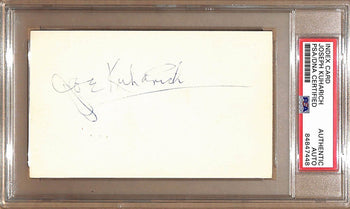 Joe Kuharich Autographed 3X5 Index Card Notre