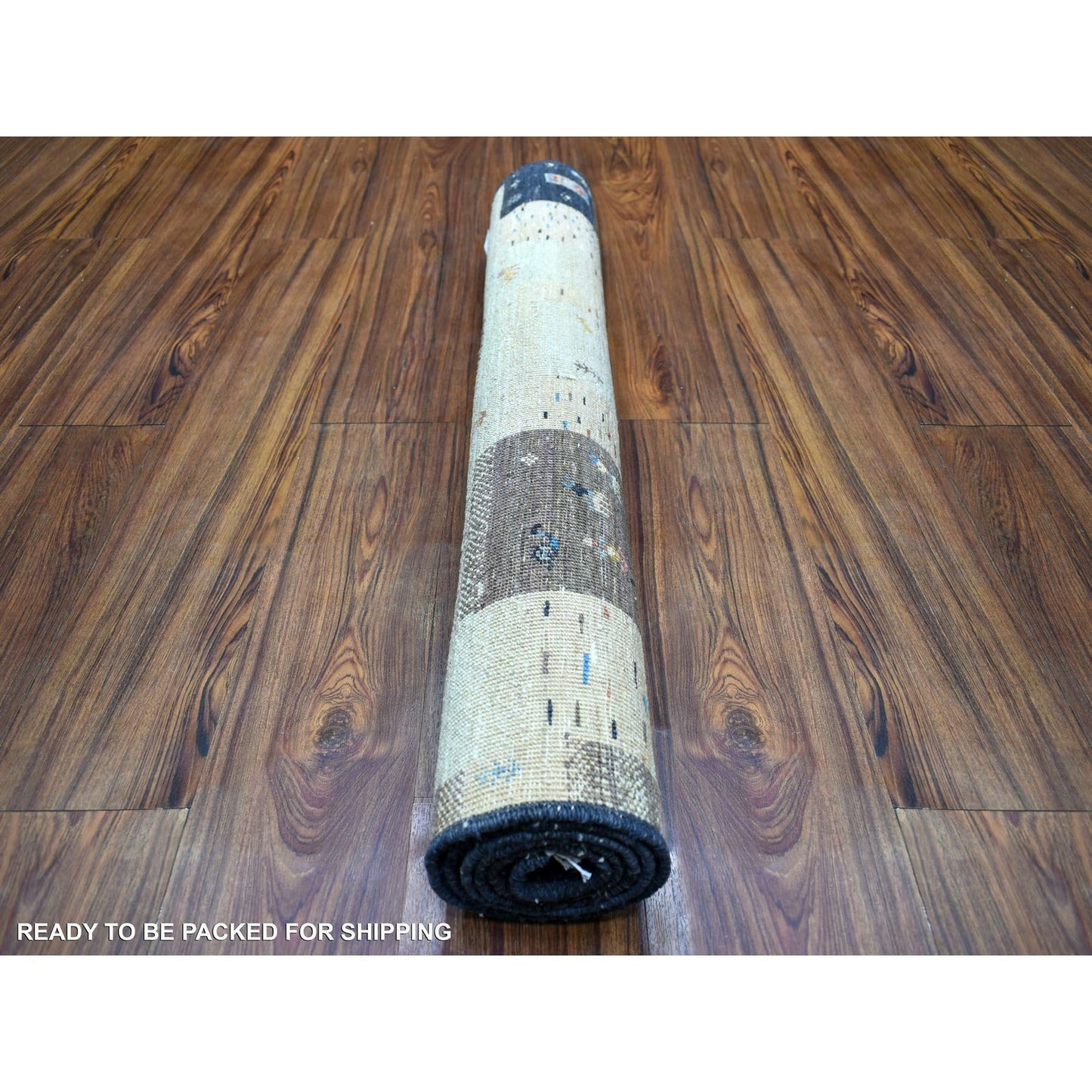 3'1"X5' Black Afghan Kashkuli Gabbeh Hand Knotted Pure Wool Oriental Rug