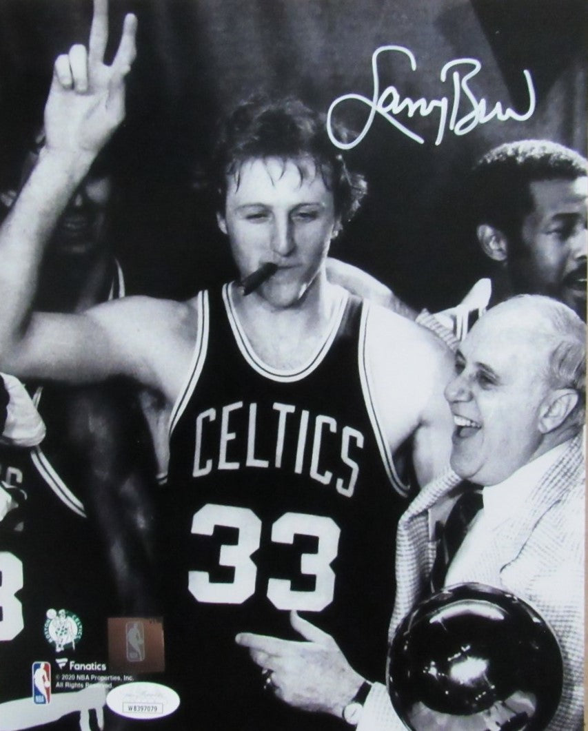 Larry Bird Hof Signed/Auto 8X10 Photo Boston Celtics Jsa 187697