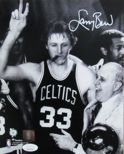 Larry Bird Hof Signed/Auto 8X10 Photo Boston Celtics Jsa 187697