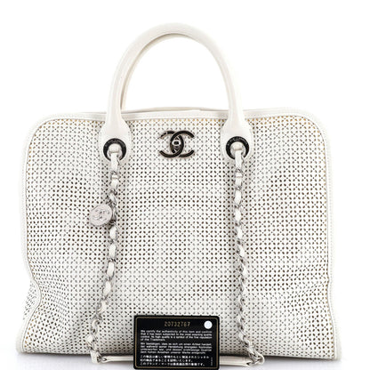 Chanel Up In The Air Convertible Tote Perforated Leather