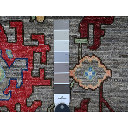 8'10"X11'7" Perfect Gray Wool Foundation Angora Oushak Oriental Rug
