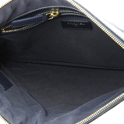 Chanel Mademoiselle Vintage O Case Clutch Quilted Sheepskin Medium