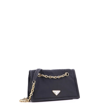 Prada Padded Chain Flap Bag Tessuto Medium