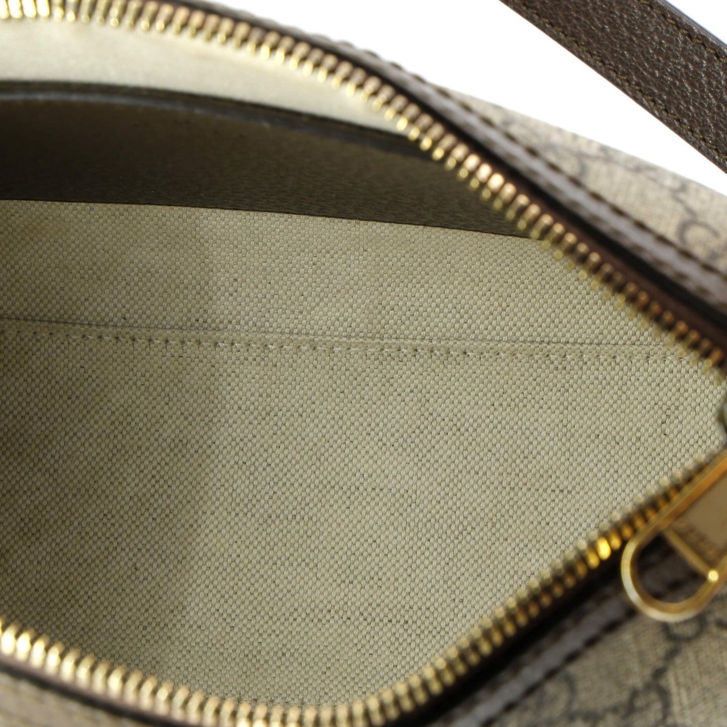 Gucci Ophidia Zip Messenger Bag Gg Coated Canvas With Leather Small
