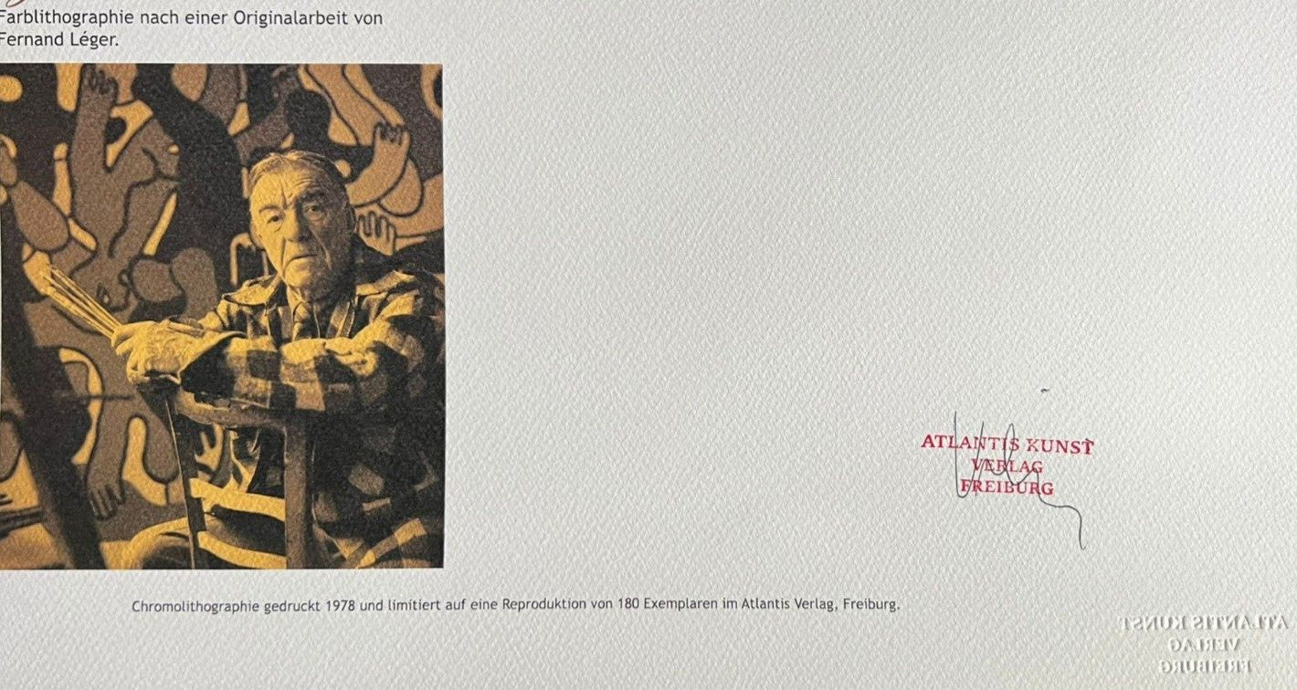 Fernand Lger "Circus" Lithograph Coa Numbered Signature Stamp