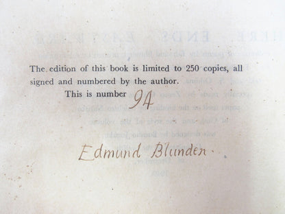Edmund Blunden "Eastward" Signed Ed94/250 Blunden Poetry Publication Society