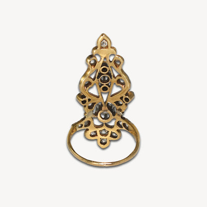 14K Yellow Gold Art Deco 1.0Ct Diamond Women'S