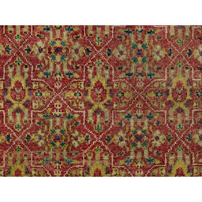 6'X8'10" Savvy Red Antiqued Oushak Reimagined 100% Wool Hand Knotted Rug