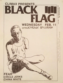 Black Flag Vintage Concert Poster  Fear Circle