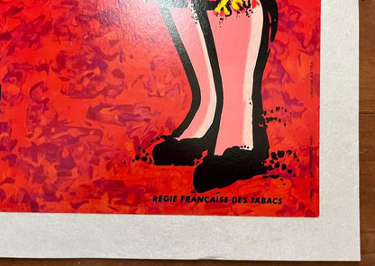 1960S Gitanes Poster By Yoldjoglou  Flamenco & Bull Motif, French Tobacco Ad