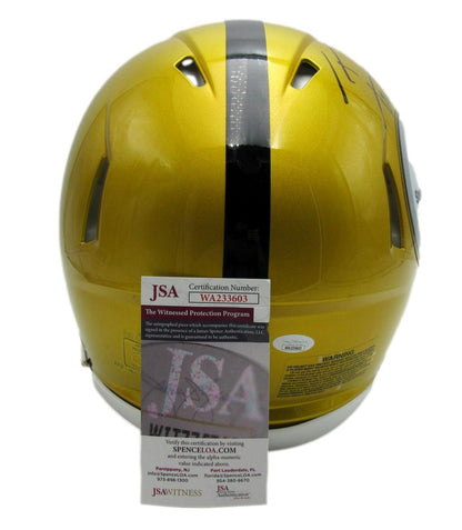 T.J. Watt Autographed Full Size Flash Authentic