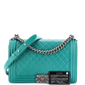 Chanel Boy Flap Bag Quilted Calfskin New Medium