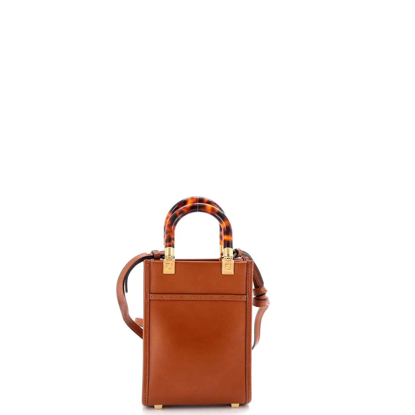 Mini Fendi Sunshine Shopper Tote Leather