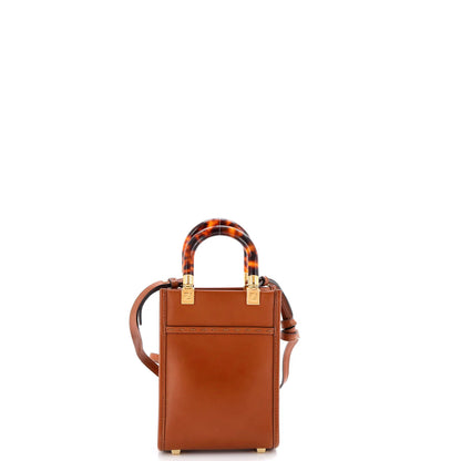 Mini Fendi Sunshine Shopper Tote Leather
