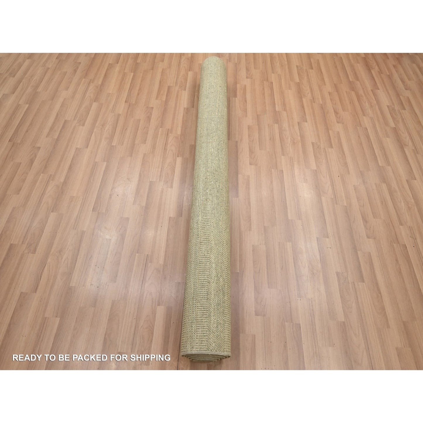 6'X9' Brown Modern Grass Design Hand Knotted Wool And Silk Oriental Rug