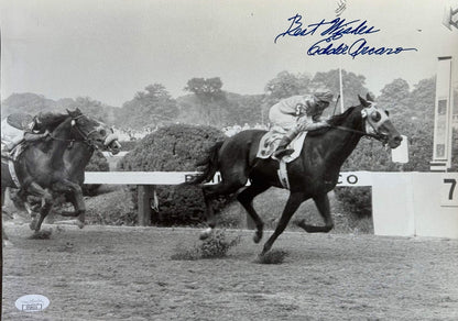 Eddie Arcaro Autographed Horse Racing 10X13 Photo