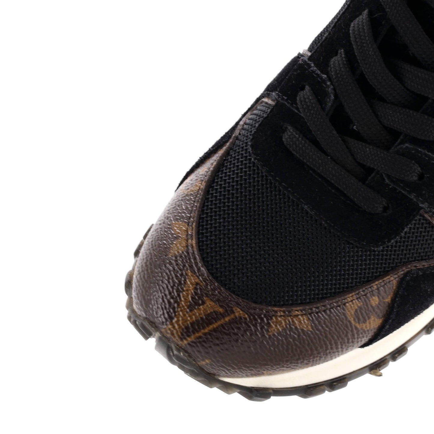 Louis Vuitton Women'S Run Away Sneakers Mesh With Monogram Canvas And Suede