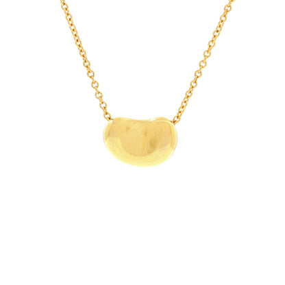 Tiffany & Co. Elsa Peretti Bean Pendant Necklace 18K Yellow Gold 11Mm