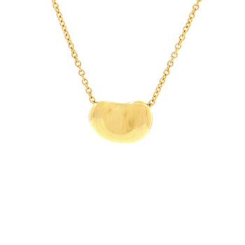 Tiffany & Co. Elsa Peretti Bean Pendant Necklace 18K Yellow Gold 11Mm